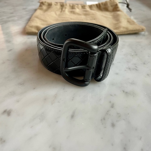 Bottega Veneta Mens Black Belt - Picture 2 of 3